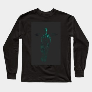 Glimpse of angel like creature. Beautiful girl. Dark, green, gray. More reflex. Long Sleeve T-Shirt